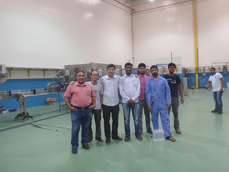 Shenzhen J&D Drinking Water install 6000-8000 BPH bottled water line in Bahrain